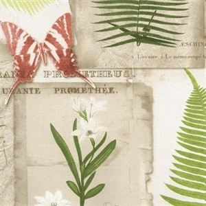 Parchment Ferns Wallpaper