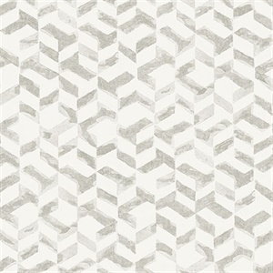 Instep Pewter Abstract Geometric Wallpaper
