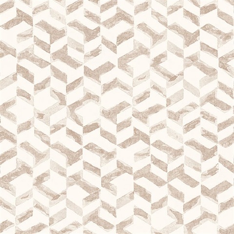 Instep Rose Gold Abstract Geometric Wallpaper