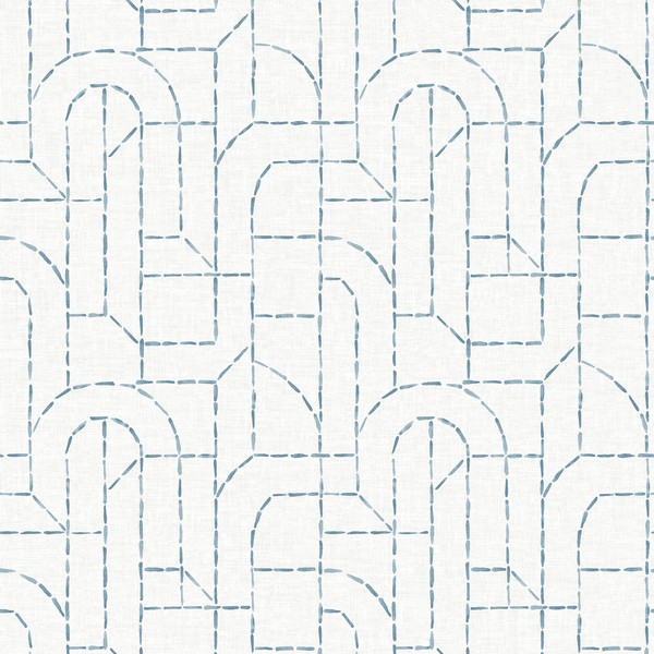 Integrity Blue Arched Outlines Wallpaper