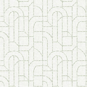 Integrity Light Green Arched Outlines Wallpaper
