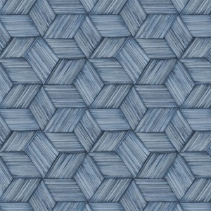 Intertwined Blue Geometric Wallpaper