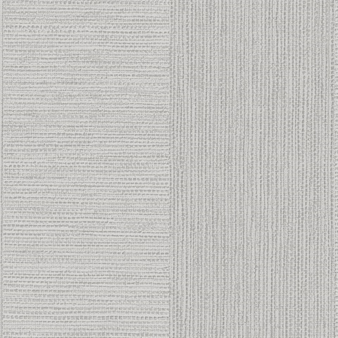 Intrepid Light Grey Faux Grasscloth Stripe Wallpaper