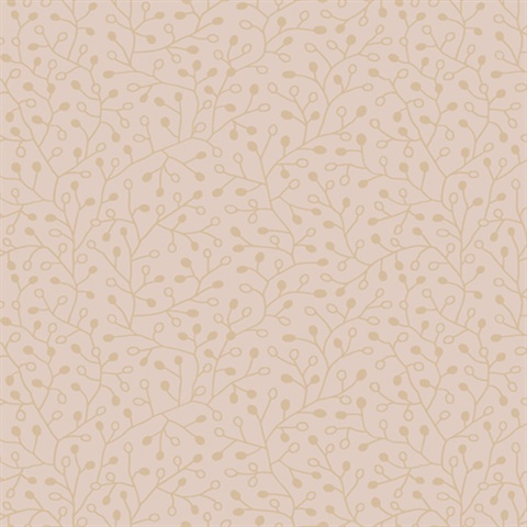 Intrigue Wallpaper - Gold on Blush
