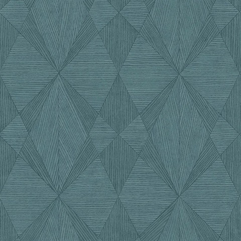 Intrinsic Teal Textured Geometric Wallpaper