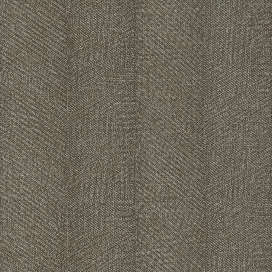Ione Evergreen Textured Chevron Wallpaper