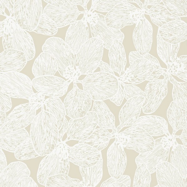 Island Orchid Beige Wallpaper