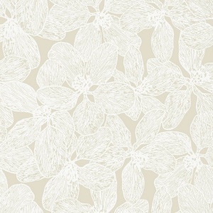 Island Orchid Beige Wallpaper