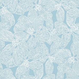 Island Orchid Light Blue Wallpaper