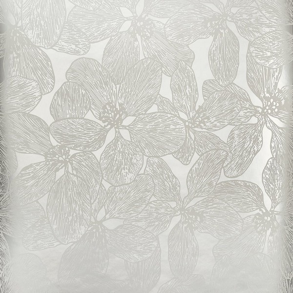 Island Orchid Metallic Silver Wallpaper