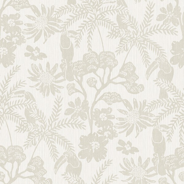 Jacaranda Taupe Tropical Trail Wallpaper
