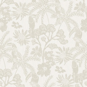 Jacaranda Taupe Tropical Trail Wallpaper