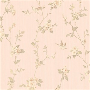 Jacqueline Rose Floral Scroll Wallpaper