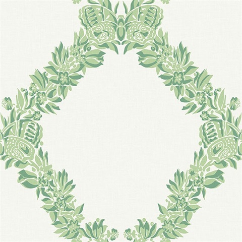 Jade Wreath Peel & Stick Wallpaper