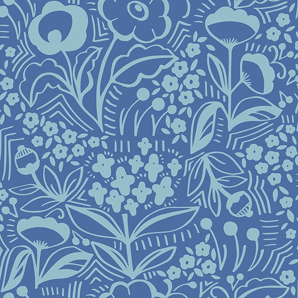 Jeani Blue Peel & Stick Wallpaper