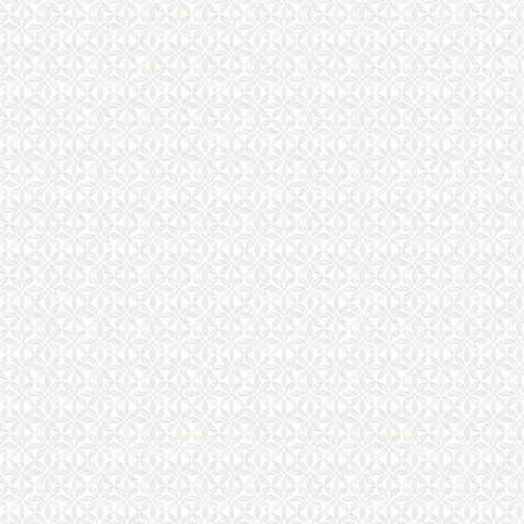 Jellia Grey Petal Geometric Wallpaper