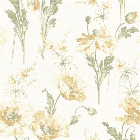 Joliet Buttercup Floral Wallpaper