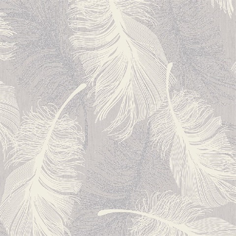 Journey Lavender Feather Wallpaper
