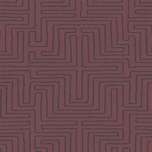 Kairo Maroon Geometric Wallpaper