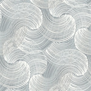 Karson Slate Swirling Geometric Wallpaper
