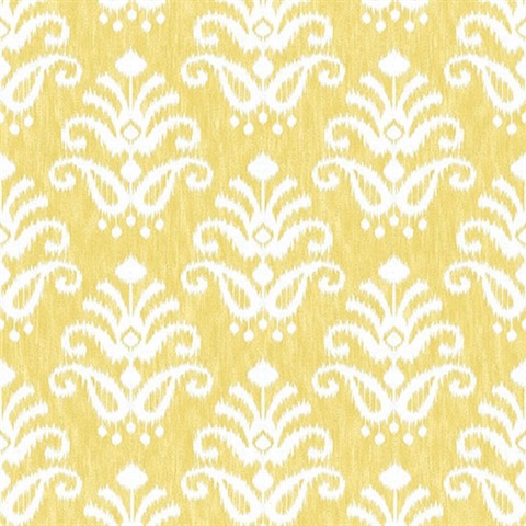 Keaton Yellow Medallion Wallpaper