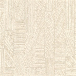 Kensho Cream Parquet Wood Wallpaper