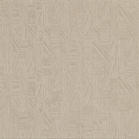 Kensho Beige Parquet Wood Wallpaper