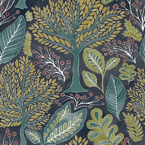 Kiah Blue Forest Wallpaper