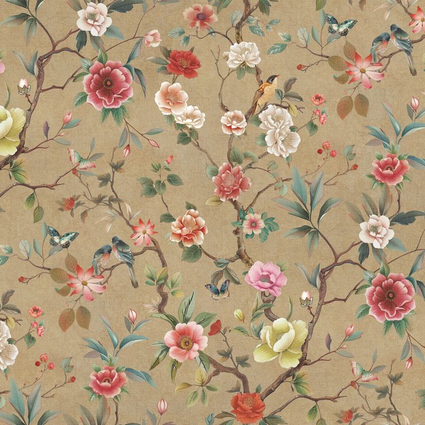 Kimora's Garden Linen Wallpaper