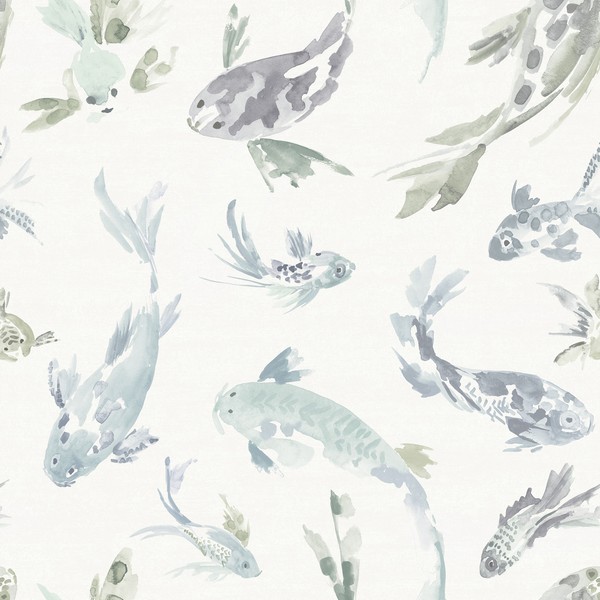 Koi Seafoam Fish Wallpaper
