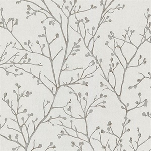 Koura Silver Branches Wallpaper