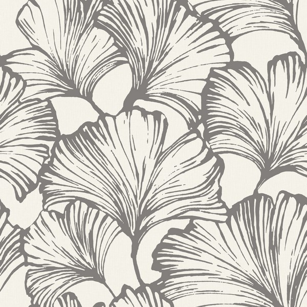 Kyoto Charcoal Ginkgo Leaf Wallpaper