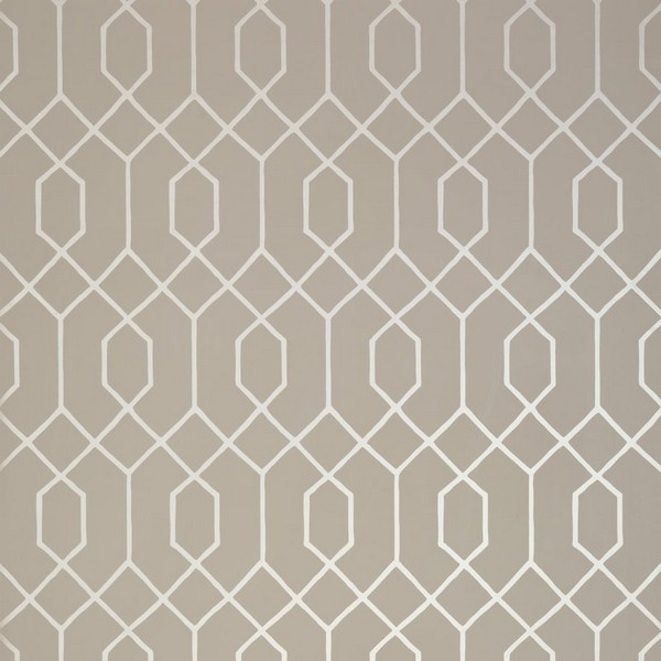La Farge Metallic Pewter on Taupe Wallpaper