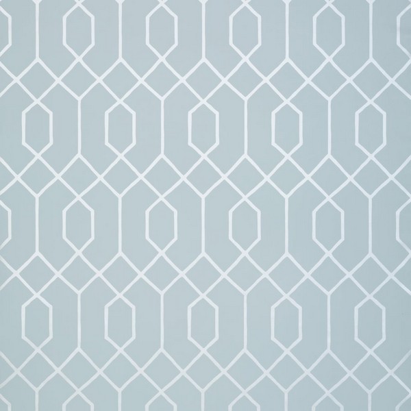 La Farge Metallic Silver on Blue Wallpaper