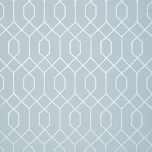 La Farge Metallic Silver on Blue Wallpaper
