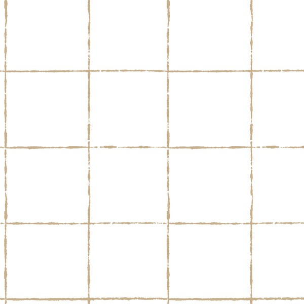 La Vitre Plaid Gold Wallpaper