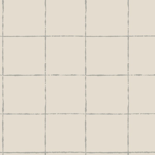 La Vitre Plaid Lichen Grey Wallpaper
