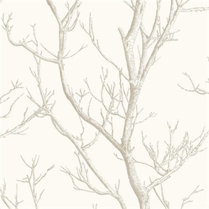 Laelia White Silhouette Tree Wallpaper