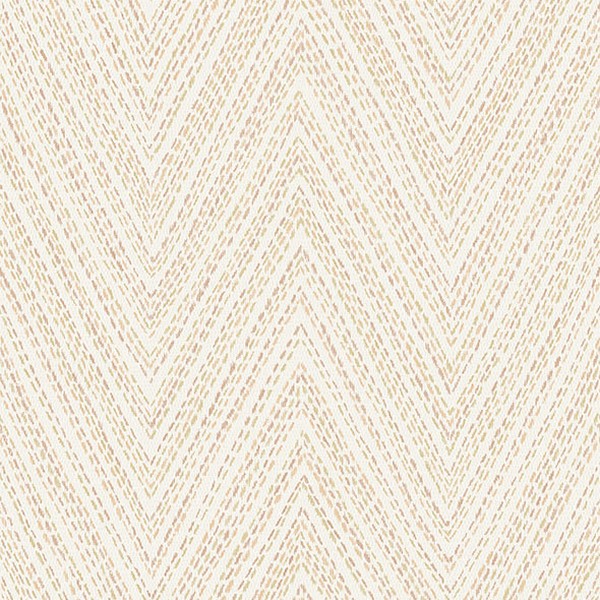 Lainey Apricot Stitched Chevron Wallpaper