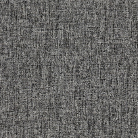 Larimore Charcoal Faux Fabric Wallpaper
