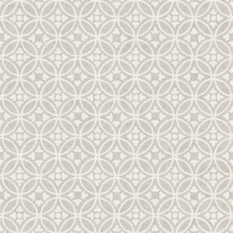 Larsson Grey Ogee Wallpaper