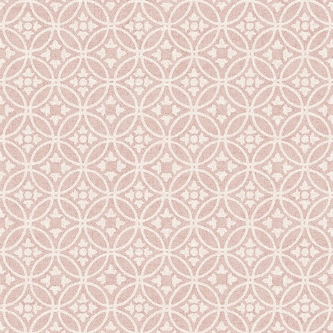 Larsson Pink Ogee Wallpaper