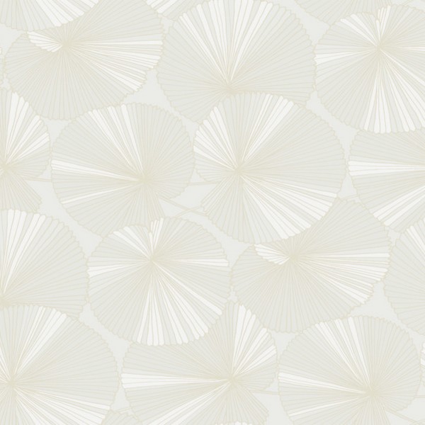 Layered White Lily Pads Wallpaper