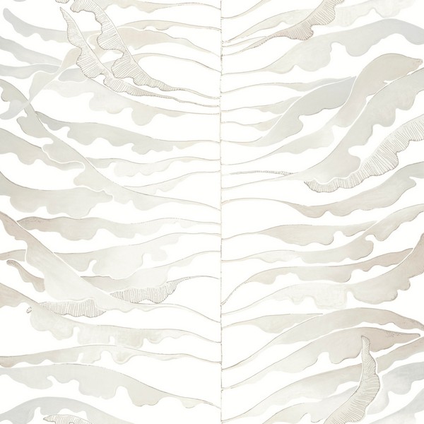 Leaf Column Neutral Wallpaper