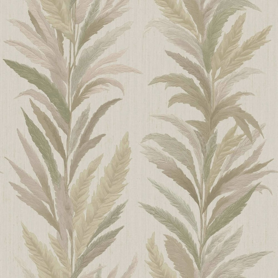 Leaf Flourish Beige Wallpaper