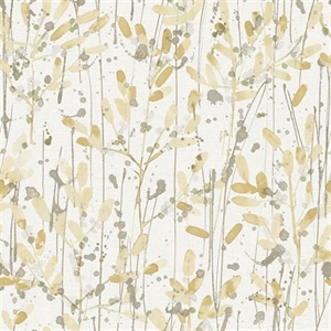 Leandra Yellow Floral Trail Wallpaper