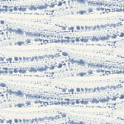 Rannell Navy Abstract Scallop Wallpaper