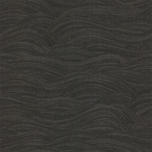 Leith Black Zen Waves Wallpaper