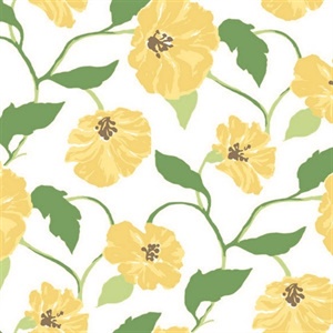 Lemon Grove Yellow Jungle Garden Peel & Stick Wallpaper