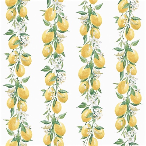 Lemon Stripe Wallpaper